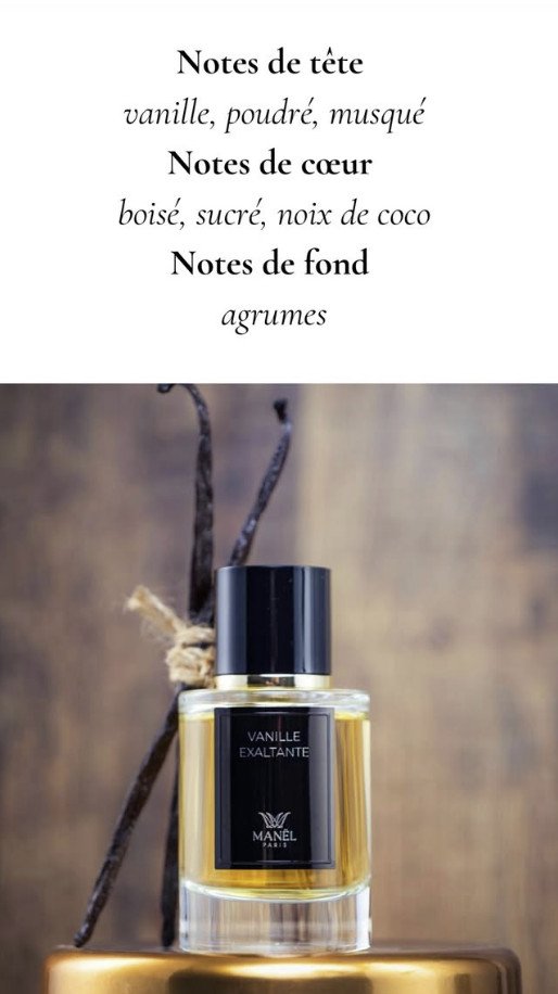 VANILLE EXALTENSE MANEL PARIS (2) VANILLE EXALTANTE - 50ml Maison Manel Paris